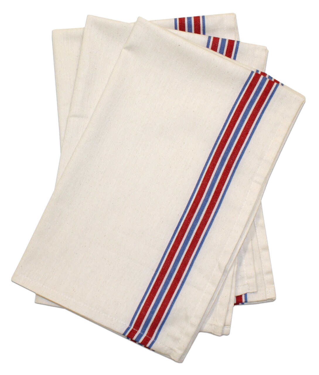 Aunt Martha's Stitch 'em Up Striped Tea Towels in Various Colors (package of 3 towels)